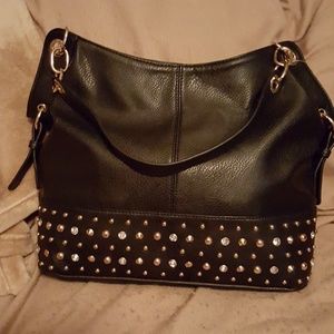 NWOT rivet accent trendy style handbag